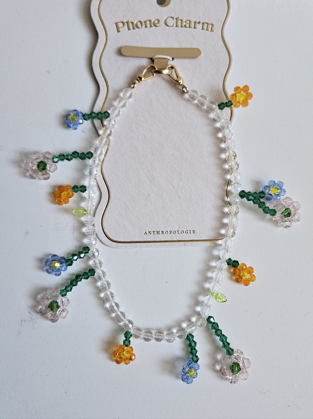 Anthropologie Daisy Beaded Phone Chain - Picture 2 of 9